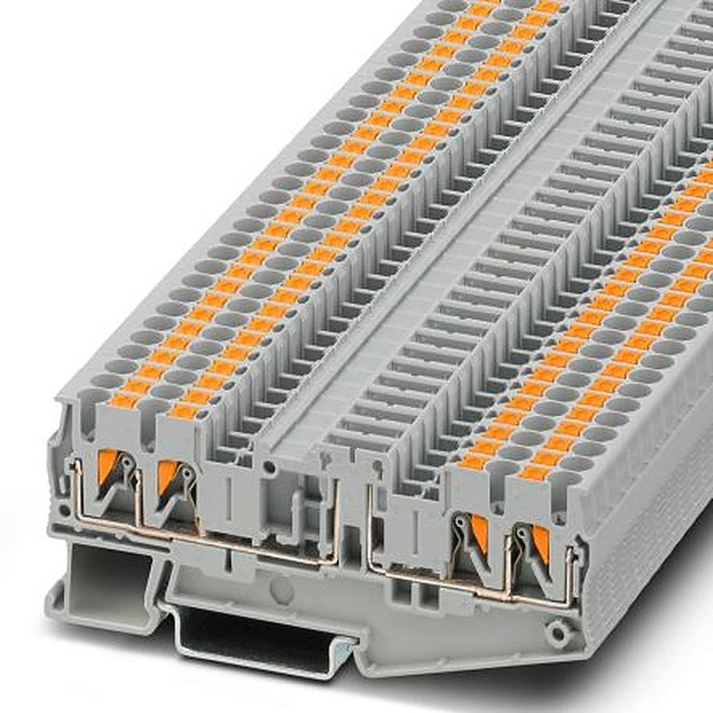 Phoenix Contact 3210194 PT 2.5-QUATTRO-TGB Series Disconnect Terminal Block Grey, 2.5mm², 1-Level, Push-in