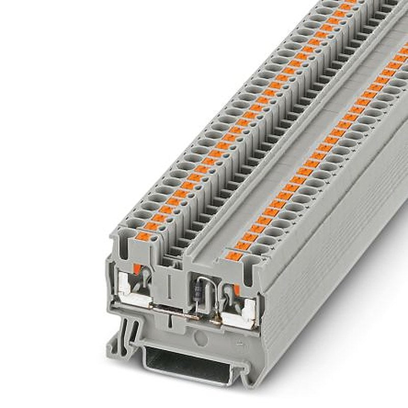 Phoenix Contact 3210237 PT 2.5-DIO/R-L Series Component Terminal Block Grey, 0.14mm², 4 mm², 1-Level, Push-in
