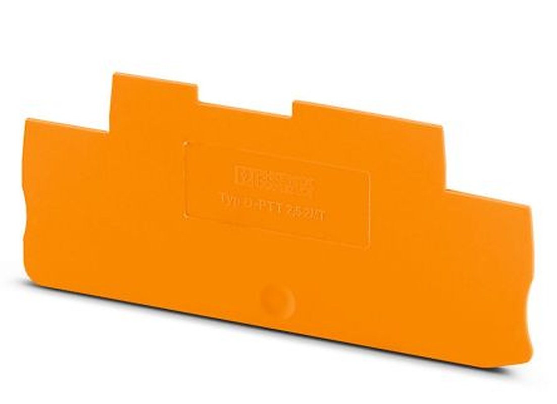 Phoenix Contact D-PTT 2.5-2MT-0.8 OG Series End Cover for Use with DIN Rail Terminal Blocks