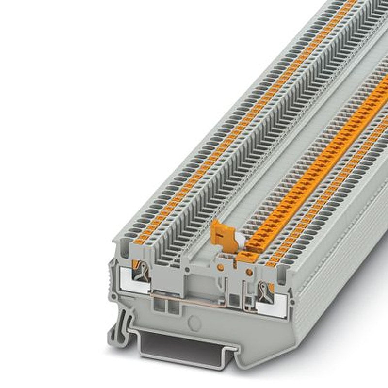 Phoenix Contact 3210301 CLIPLINE PT Series Knife Disconnect Terminal Block Grey, 0.14mm², 1.5 mm², Push-in