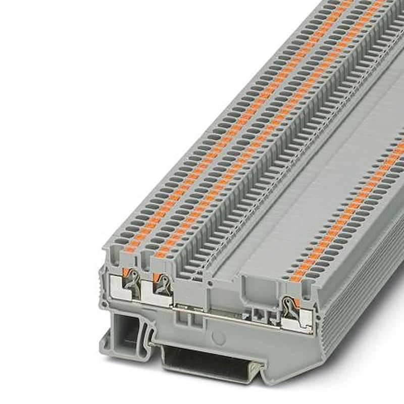 Phoenix Contact 3210317 PT 1.5/S-TWIN-MTD Series Feed Through Terminal Block Grey, 0.14mm², 1.5 mm², 1-Level, Push-in