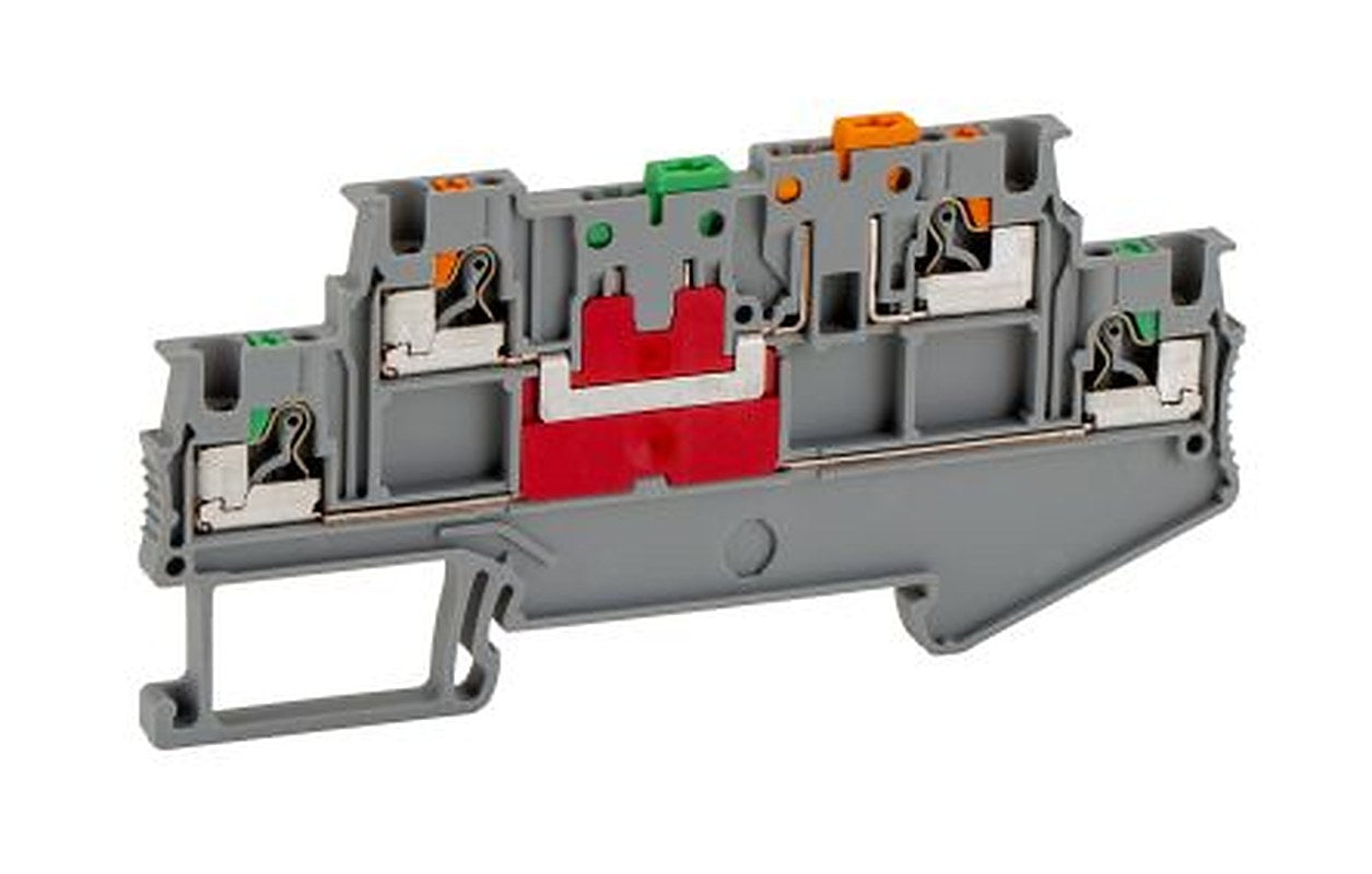 Phoenix Contact 3210351 CLIPLINE PTT Series Knife Disconnect Terminal Block Grey, 0.14mm², 1.5 mm², 2-Level, Push-in