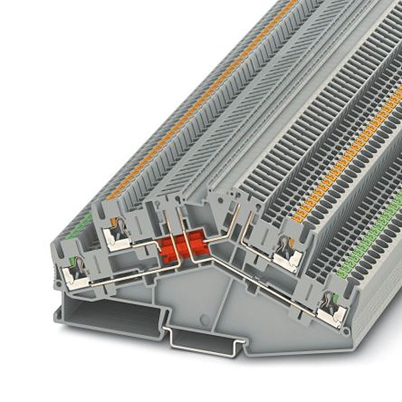 Phoenix Contact 3210402 PTTBS 2.5-2TGB Series Disconnect Terminal Block Grey, 0.14mm², 4 mm², 2-Level, Push-in