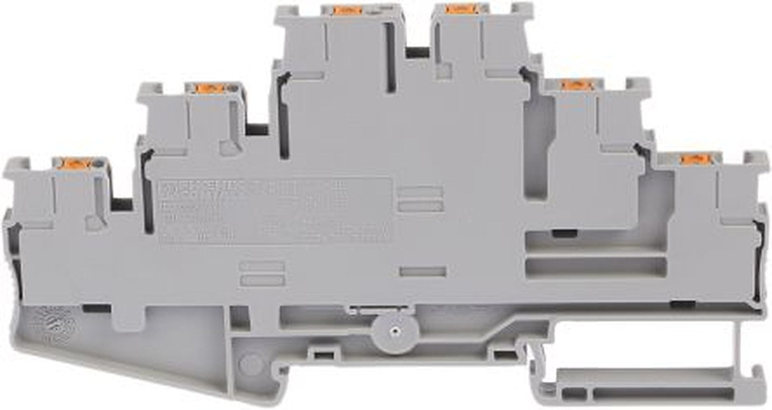 Phoenix Contact 3210499 PT 2.5-3L Series Multi Level Terminal Block Grey, 0.14mm², 4 mm², 3-Level, Push-in, ATEX