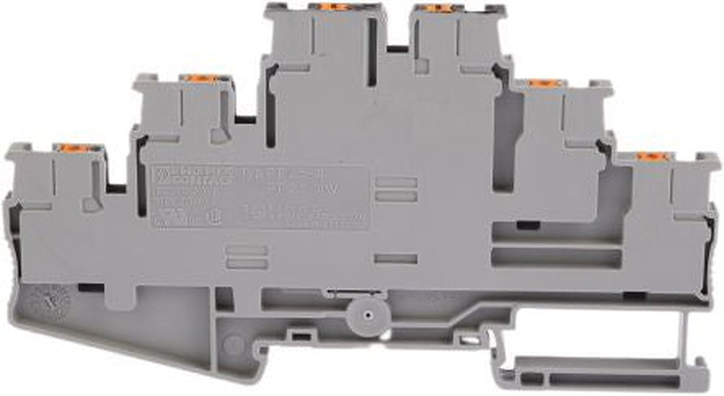 Phoenix Contact 3210512 PT 2.5-3PV Series Multi Level Terminal Block Grey, 0.14mm², 4 mm², 3-Level, Push-in, ATEX