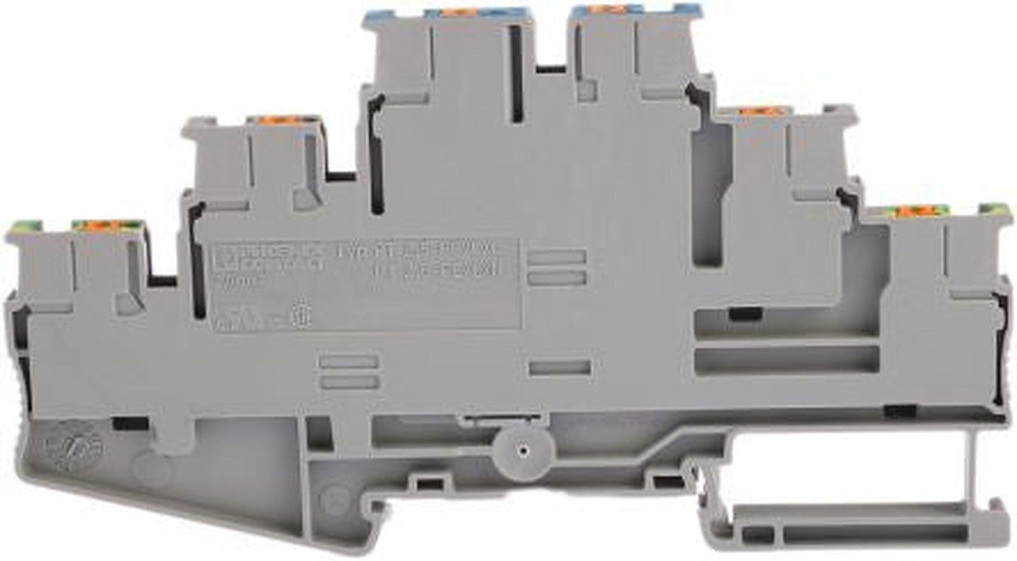 Phoenix Contact 3210538 PT 2.5-PE/L/N Series Multi Level Terminal Block Grey, 0.14mm², 4 mm², 3-Level, Push-in