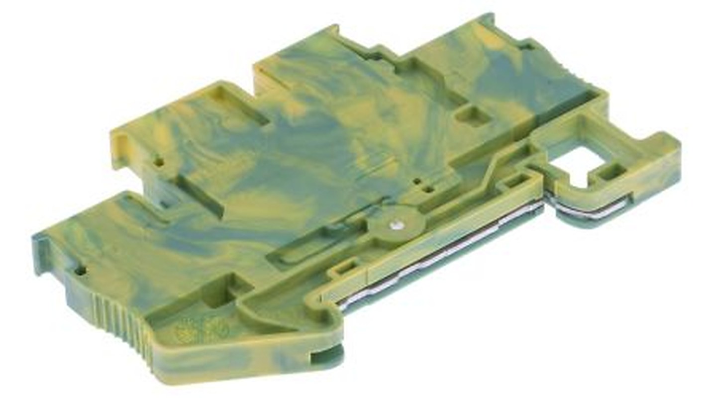 Phoenix Contact 3210596 PTTB 2.5-PE Series Earth Terminal Block Yellow, Green, 0.14mm², 4 mm², 2-Level, Push-in, ATEX