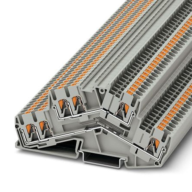 Phoenix Contact 3210600 PTTBS 2.5-TWIN Series Double Level Terminal Block Grey, 0.14mm², 4 mm², 2-Level, Push-in