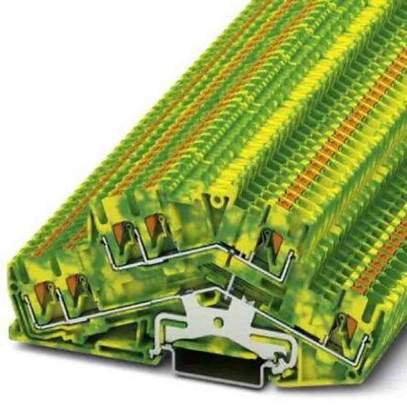 Phoenix Contact 3210602 PTTBS Series Double Level Terminal Block Yellow, Green, 0.14mm², 4 mm², 2-Level, Push-in