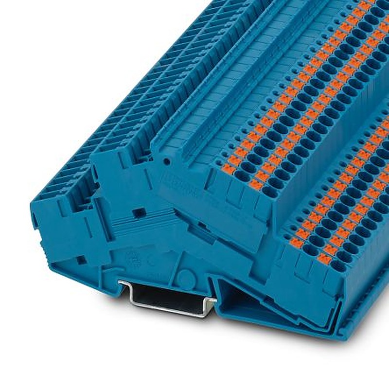 Phoenix Contact 3210605 PTTBS 2.5-TWIN/2P BU Series Double Level Terminal Block Blue, 0.14mm², 4 mm², 2-Level, Push-in