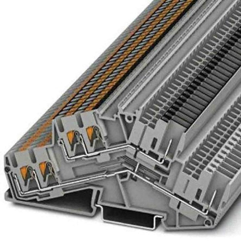 Phoenix Contact 3210607 PTTBS Series Double Level Terminal Block Grey, 0.14mm², 4 mm², 2-Level, Push-in