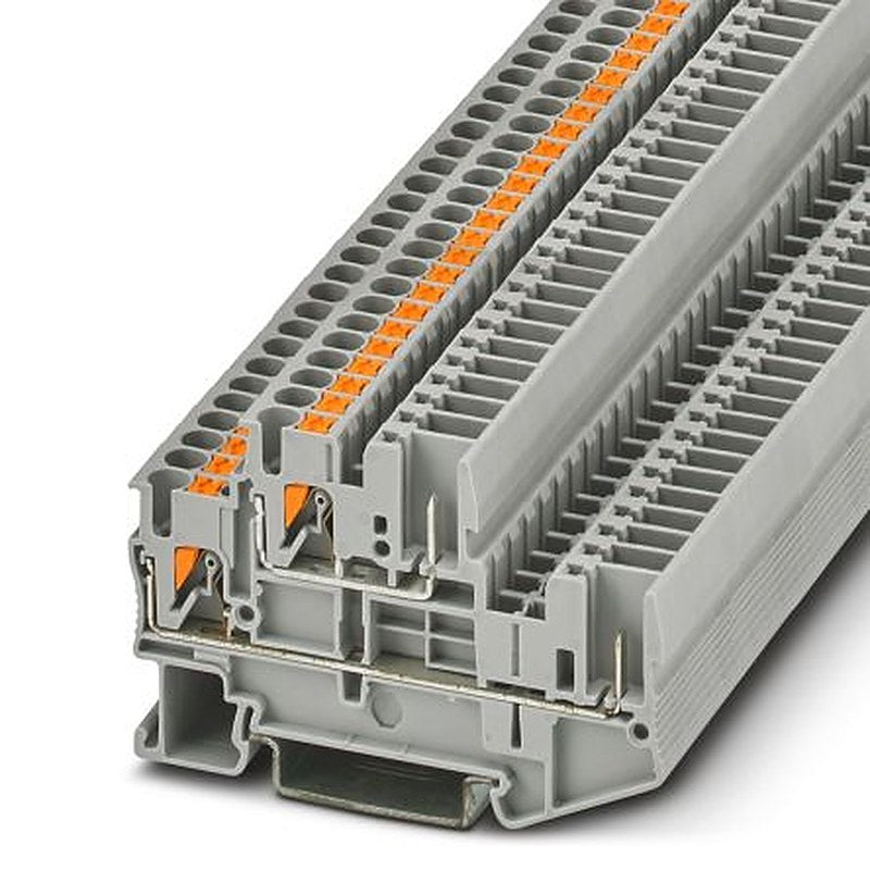 Phoenix Contact 3210871 PTTB 2.5/2P Series Double Level Terminal Block Grey, 0.14mm², 4 mm², 2-Level, Push-in