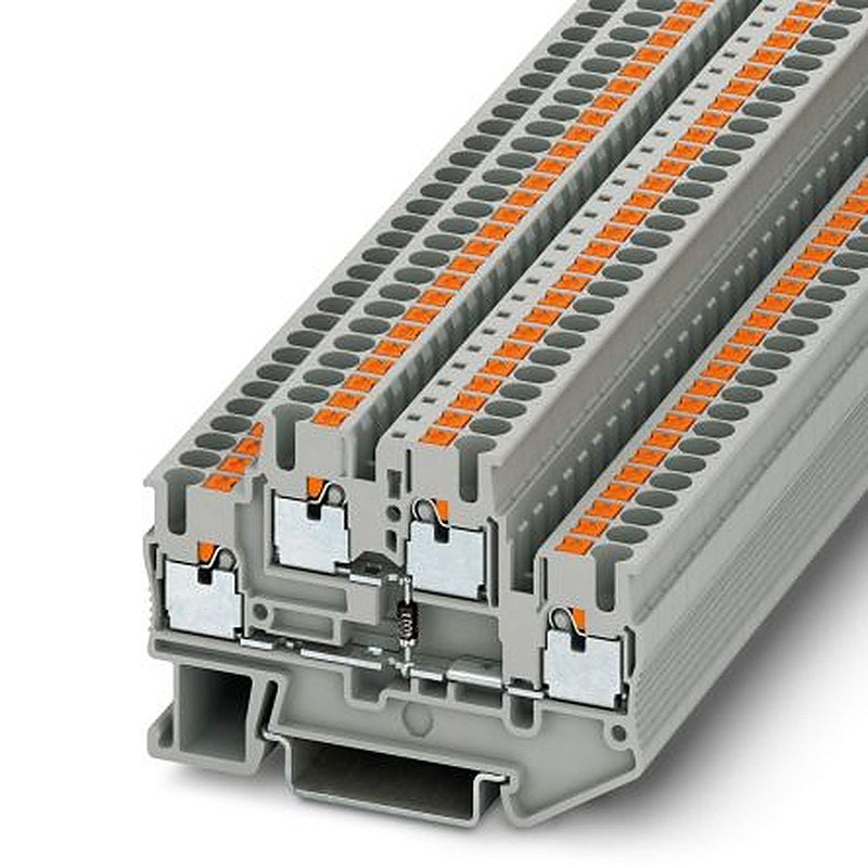 Phoenix Contact 3210923 PTTB 2.5-DIO/O-U Series Component Terminal Block Grey, 0.14mm², 4 mm², 2-Level, Push-in
