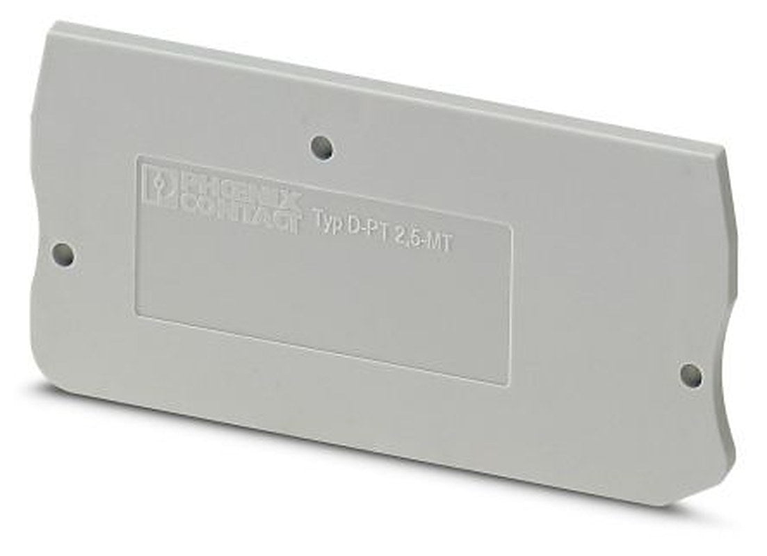 Phoenix Contact D-PT 2.5-MT Series End Cover for Use with DIN Rail Terminal Blocks
