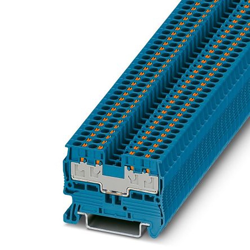 Phoenix Contact PT 2.5/S-QUATTRO BU Series Feed Through Terminal Block Push-in