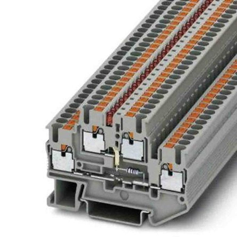 Phoenix Contact 3211469 PTTB Series Double Level Terminal Block Grey, 0.14mm², 4 mm², 2-Level, Push-in