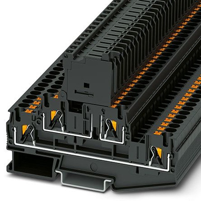 Phoenix Contact 3211895 PTTB 4-HESI-EX (5X20) Series Modular Terminal Block Black, 4mm², 1-Level, Push-in