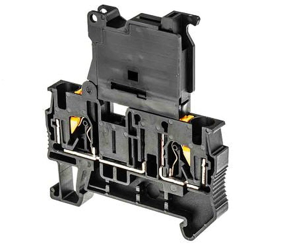 Phoenix Contact 3211903 PT 4-HESILED 24 (5X20) Series Fuse Modular Terminal Block Black, 0.2mm², 6 mm², 1-Level Fused,