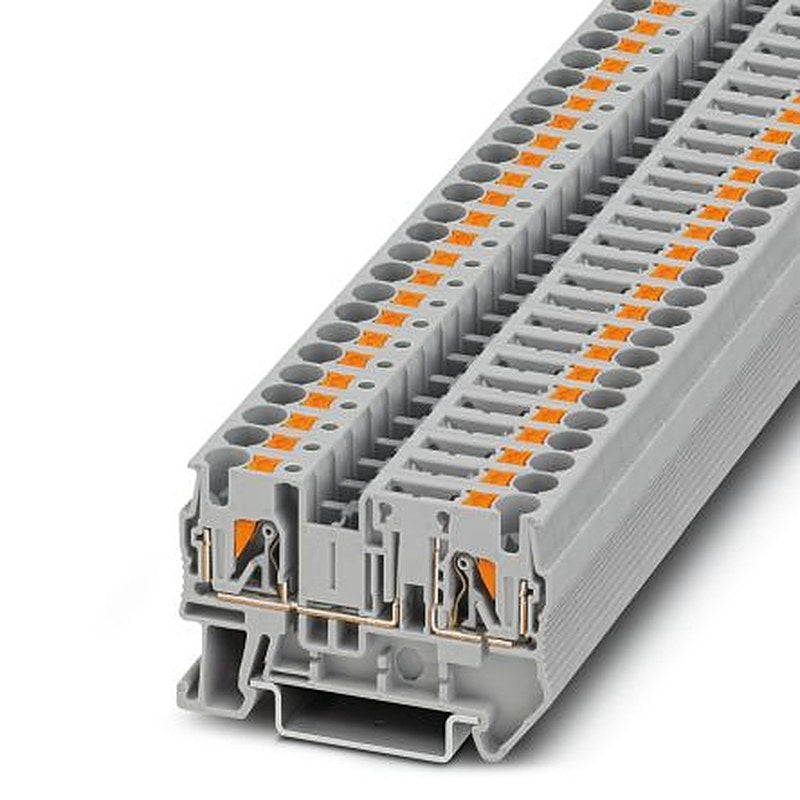 Phoenix Contact 3211922 PT 4-TG Series Disconnect Terminal Block Grey, 1-Level, Push-in