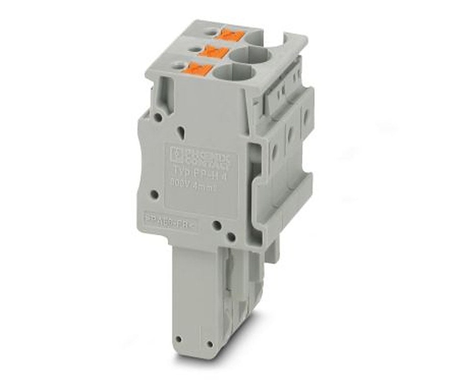 Phoenix Contact PP-H 4/3 Series Pluggable Terminal Block, 3-Contact, 6.2 mm Pitch, 1 Row, 3212022