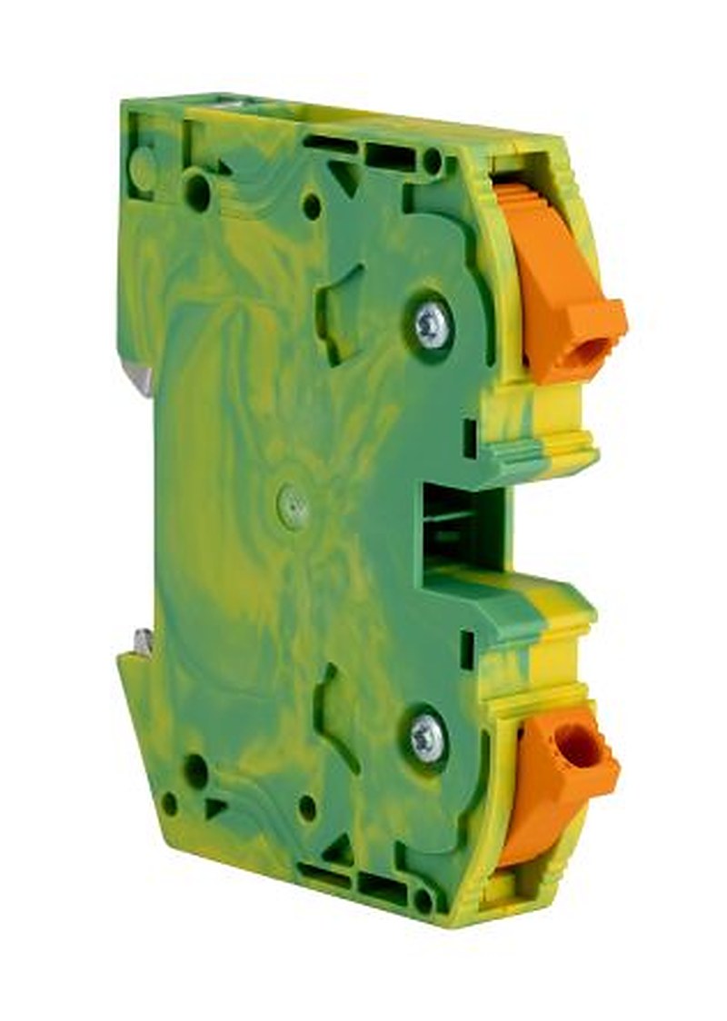 Phoenix Contact 3212066 PTPOWER 35 Series Component Terminal Block Yellow, Green, 35mm², 1-Level, Screw