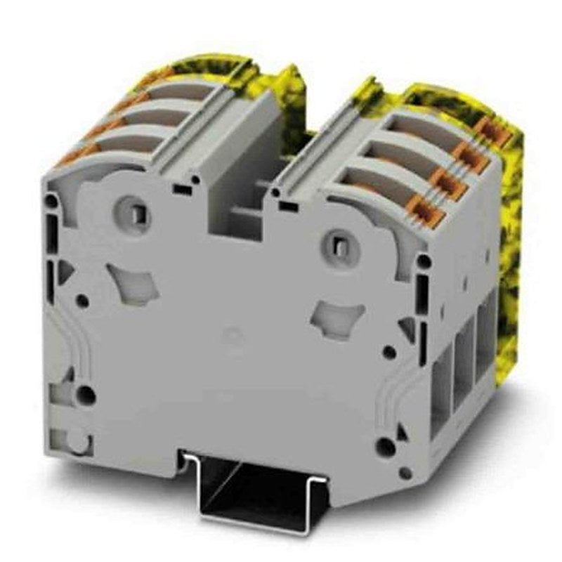Phoenix Contact 3212070 PTPOWER 35 Series Non-Fuse DIN Rail Terminal Black, Grey, Yellow, 2.5mm², 35 mm², 1-Level, Screw