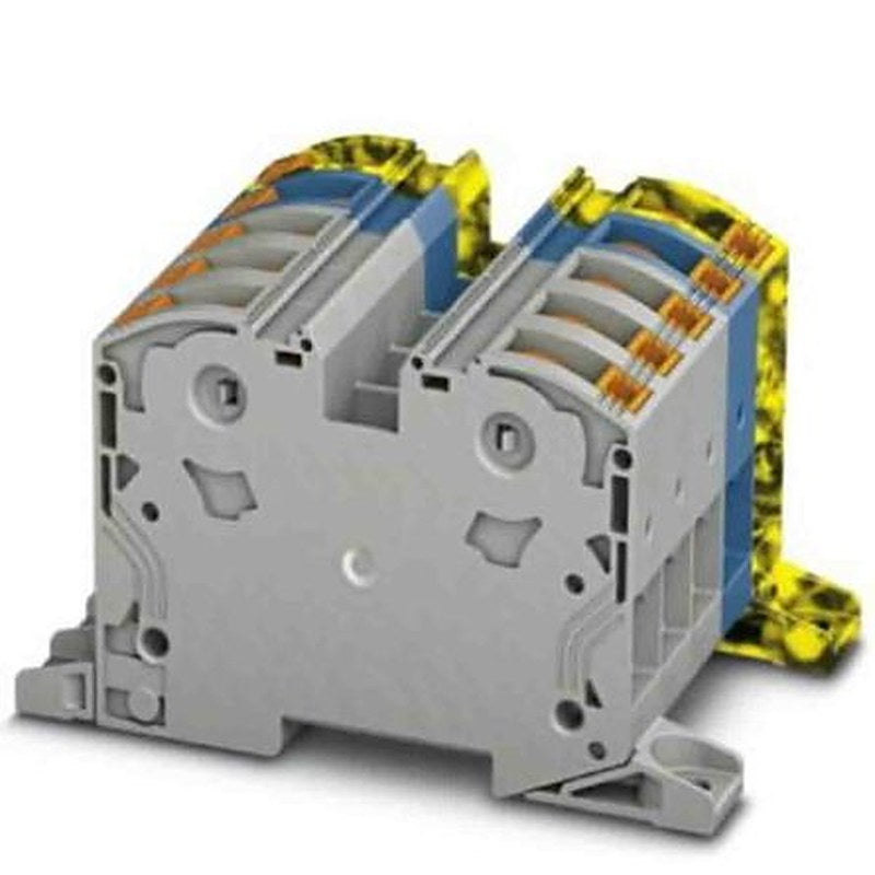 Phoenix Contact 3212076 PTPOWER Series High Current Connector Yellow, Grey, Blue, Black, 35mm², 1-Level, Screw