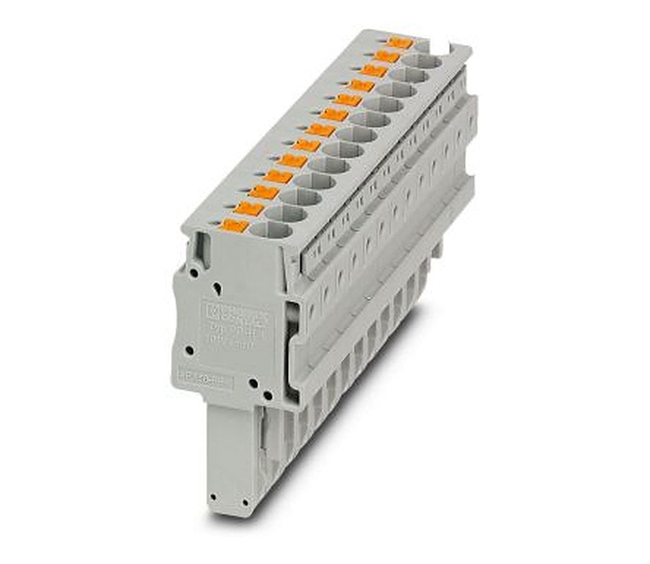 Phoenix Contact PP-H 4/13 Series Pluggable Terminal Block, 13-Contact, 6.2 mm Pitch, 1 Row, 3212087