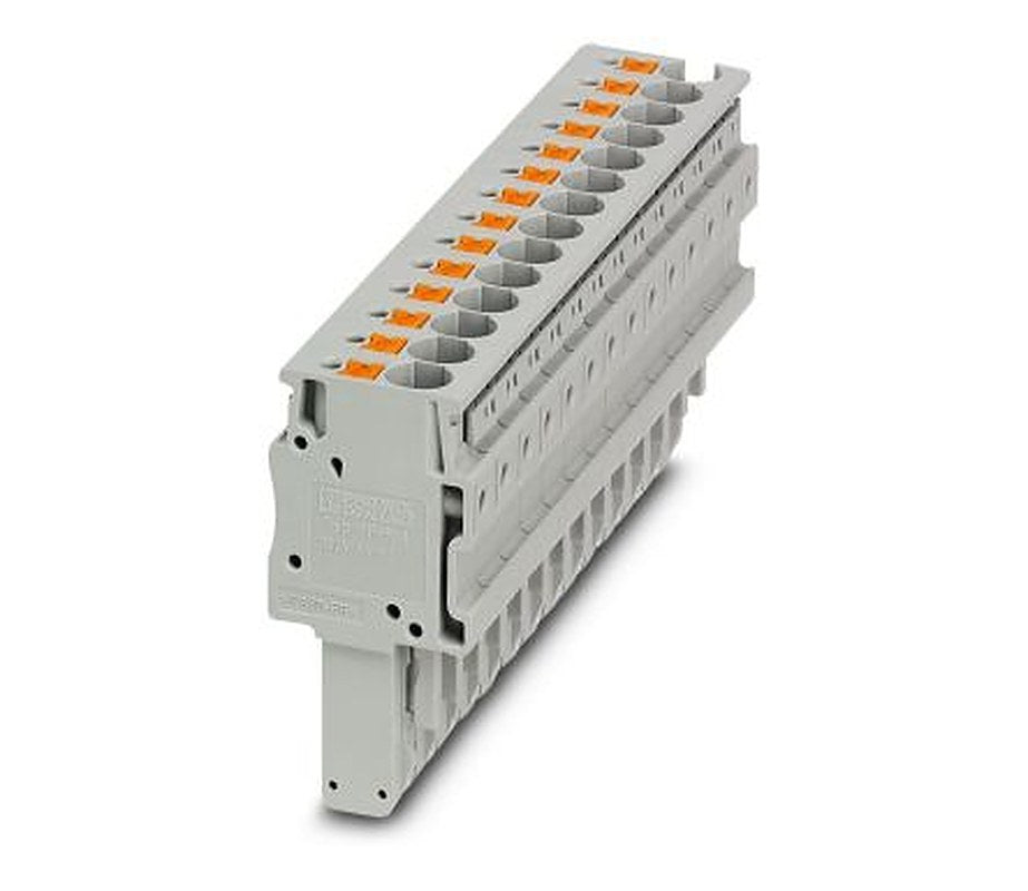Phoenix Contact PP-H 4/14 Series Pluggable Terminal Block, 14-Contact, 6.2 mm Pitch, 1 Row, 3212093