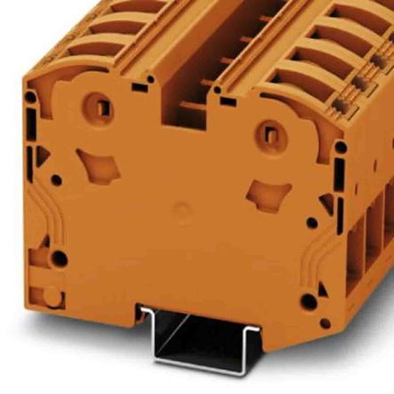Phoenix Contact 3212095 PTPOWER 35 Series Non-Fuse DIN Rail Terminal Orange, 2.5mm², 35 mm², 1-Level, Screw