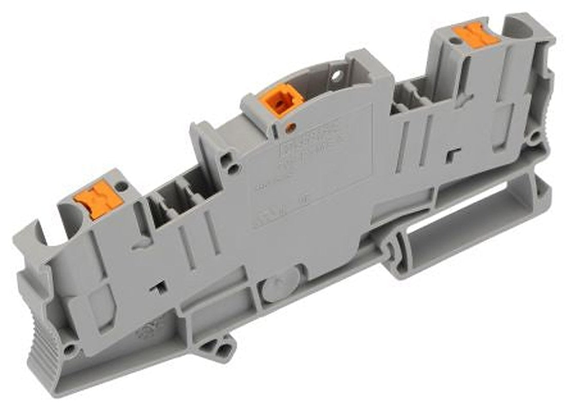 Phoenix Contact 3212170 PTME 6 Series Test Disconnect Terminal Block Grey, 0.5mm², 10 mm², 1-Level, Push-in