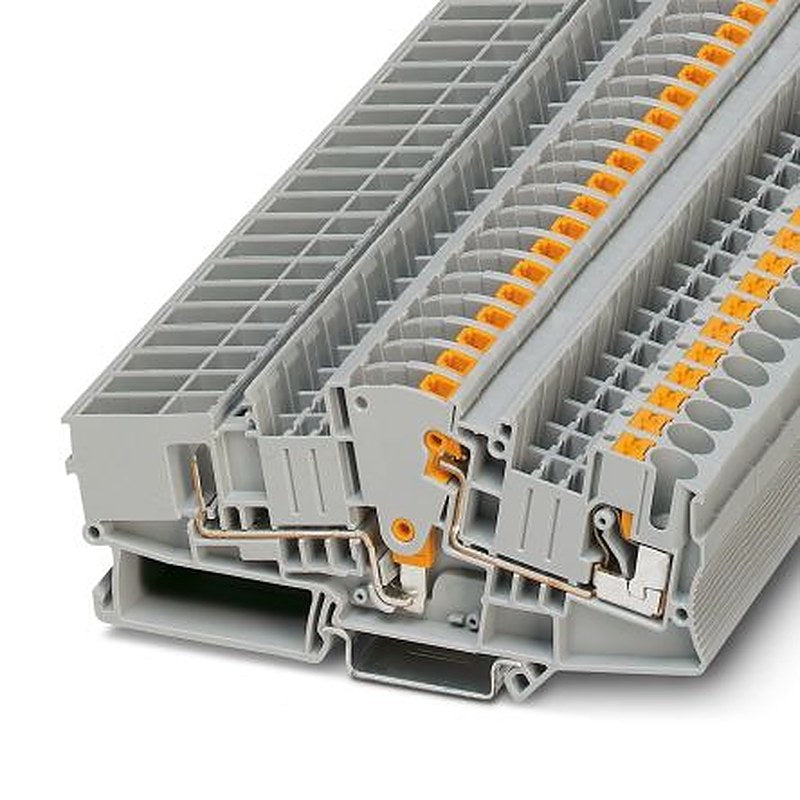 Phoenix Contact 3212300 PTME 6-CT/1P Series Test Disconnect Terminal Block Grey, 0.5mm², 10 mm², 1-Level, Push-in