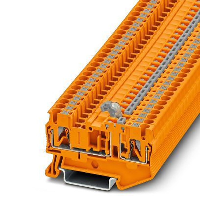 Phoenix Contact 3212316 Non-Fuse DIN Rail Terminal Orange, 2.5mm², 1-Level, Push-in