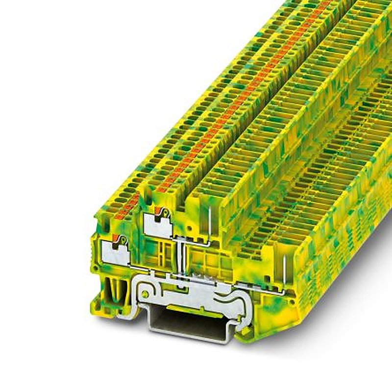 Phoenix Contact 3212455 PTTB 1.5/S/2PPE Series Double Level Terminal Block Green, Yellow, 0.14mm², 1.5 mm², 2-Level,