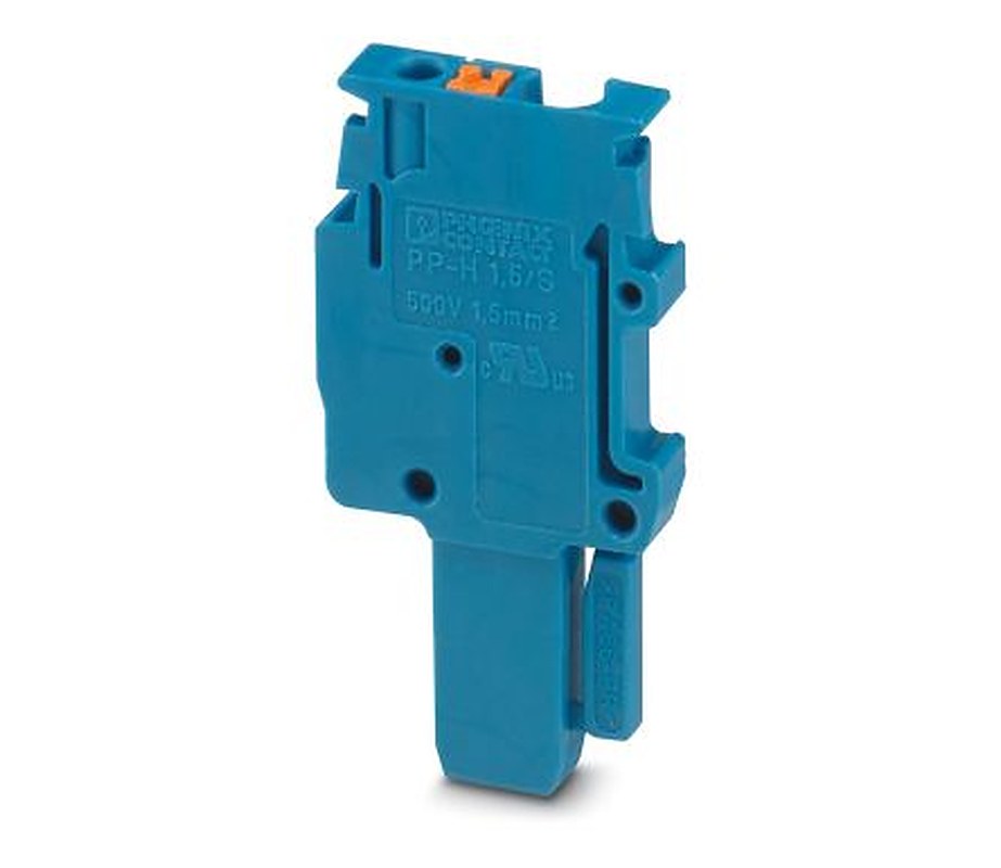Phoenix Contact PP-H 1.5/S/1 BU Series Pluggable Terminal Block, 1-Contact, 3.5 mm Pitch, 1 Row, 3212497