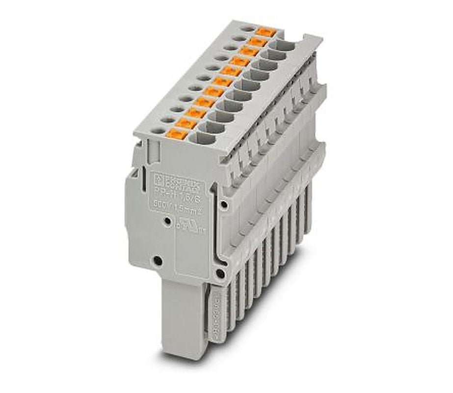 Phoenix Contact PP-H 1.5/S/11 Series Pluggable Terminal Block, 11-Contact, 3.5 mm Pitch, 1 Row, 3212604