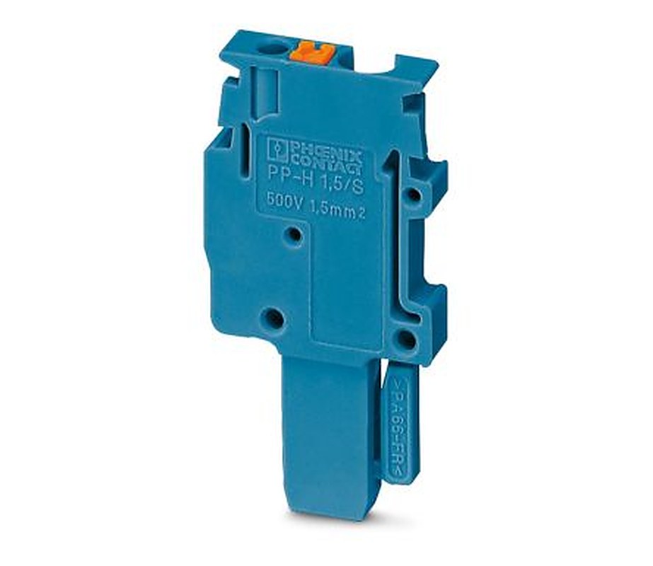 Phoenix Contact PP-H 1.5/S/1-L BU Series Pluggable Terminal Block, 1-Contact, 3.5 mm Pitch, 1 Row, 3212662