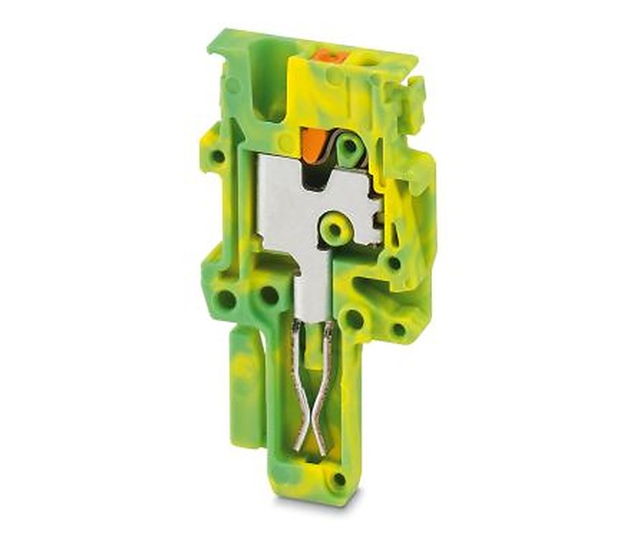 Phoenix Contact PP-H 1.5/S/1-M GNYE Series Pluggable Terminal Block, 1-Contact, 3.5 mm Pitch, 1 Row, 3212701
