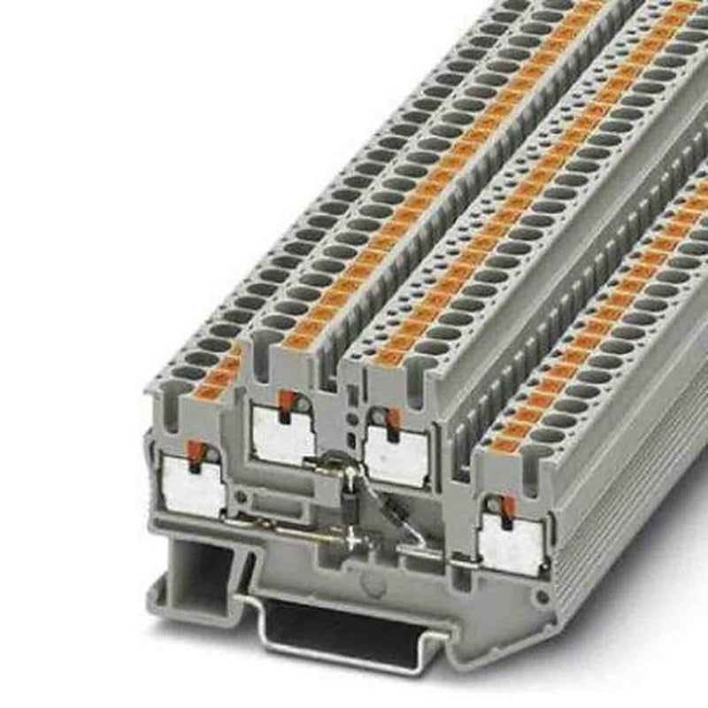 Phoenix Contact 3213221 PTTB Series Component Terminal Block Grey, 0.14mm², 4 mm², 2-Level, Push-in