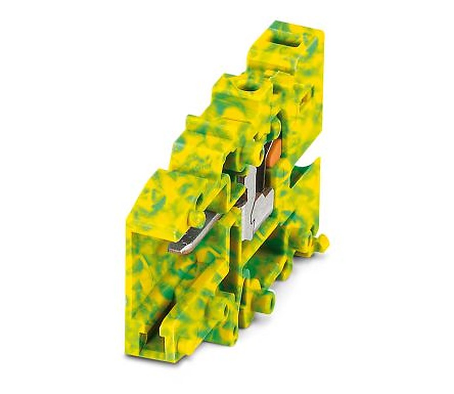 Phoenix Contact PPC 1.5/S/1-L GNYE Series Pluggable Terminal Block, 17.5A