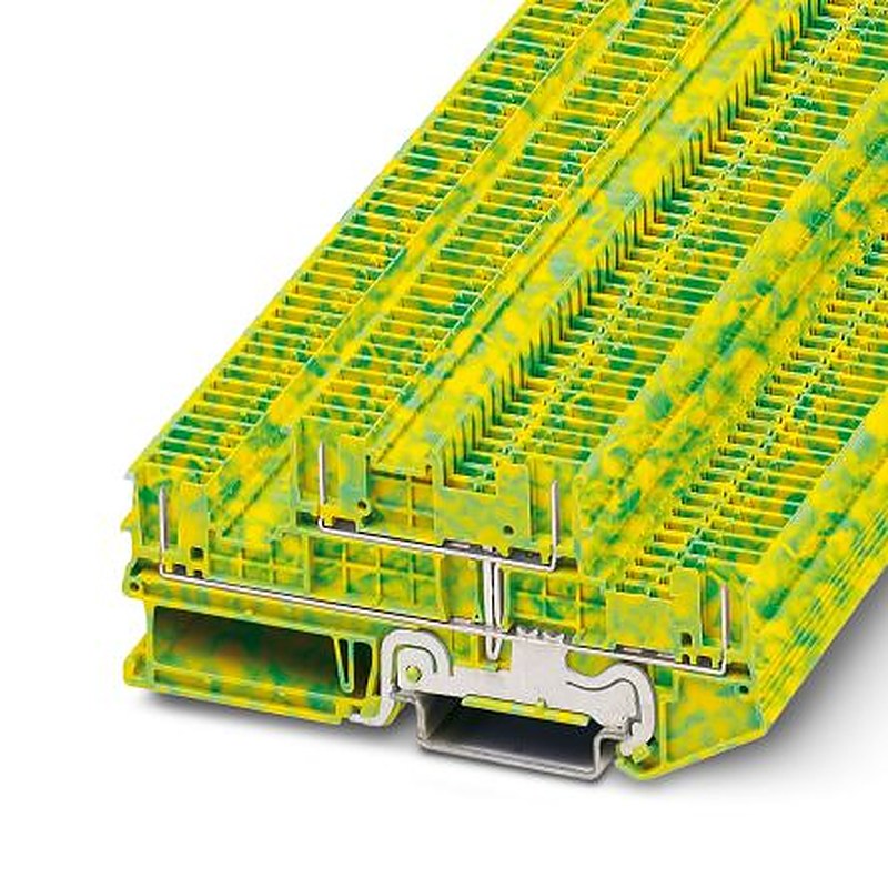 Phoenix Contact 3213881 PTTB 1.5/S/4PPE Series Double Level Terminal Block Green, Yellow, 0.14mm², 1.5 mm², 2-Level,