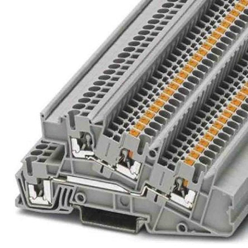Phoenix Contact 3213944 PTI Series DIN Rail Terminal Block Grey, 0.14mm², 4 mm², 1-Level, Push-in