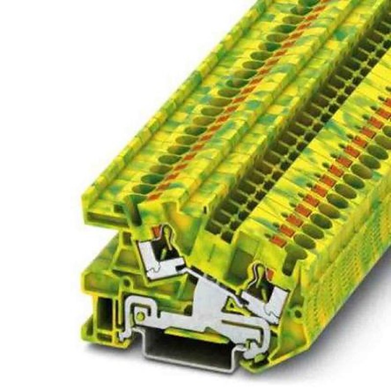 Phoenix Contact 2-Way DIN Rail Non-Fuse DIN Rail Terminal, 0.2mm², 6 mm², 24AWG Wire, Push-in, Polyamide Housing