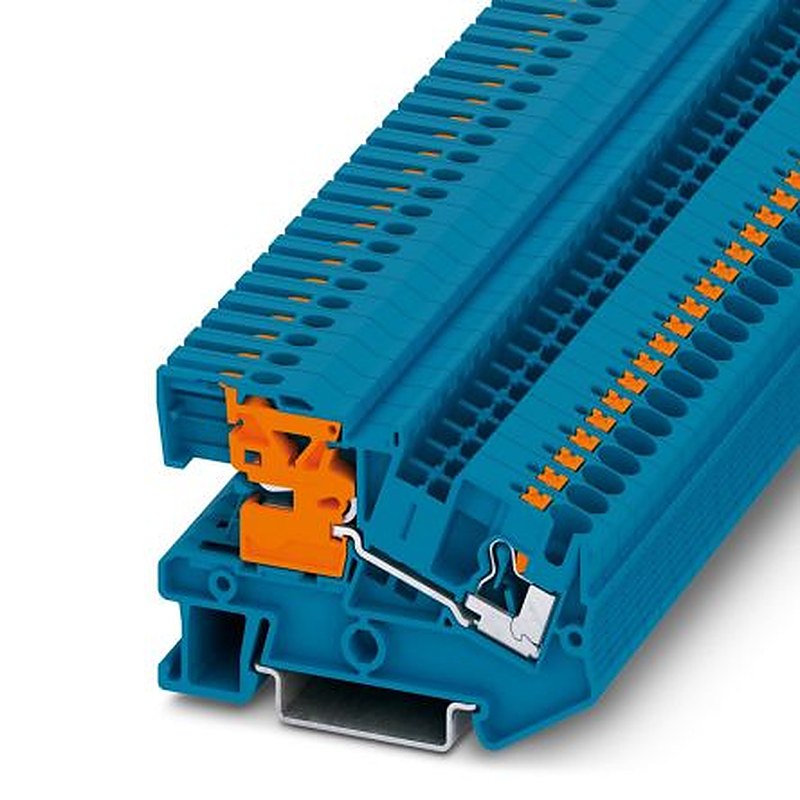Phoenix Contact PTN 4 Series Non-Fused Terminal Block, 2-Way, 10AWG, 24 AWG Wire, 32A Push-in