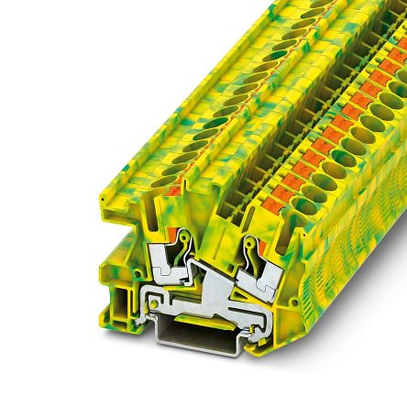 Phoenix Contact PTI Series Earth Terminal Block, 2-Way, 8AWG Wire Push-in