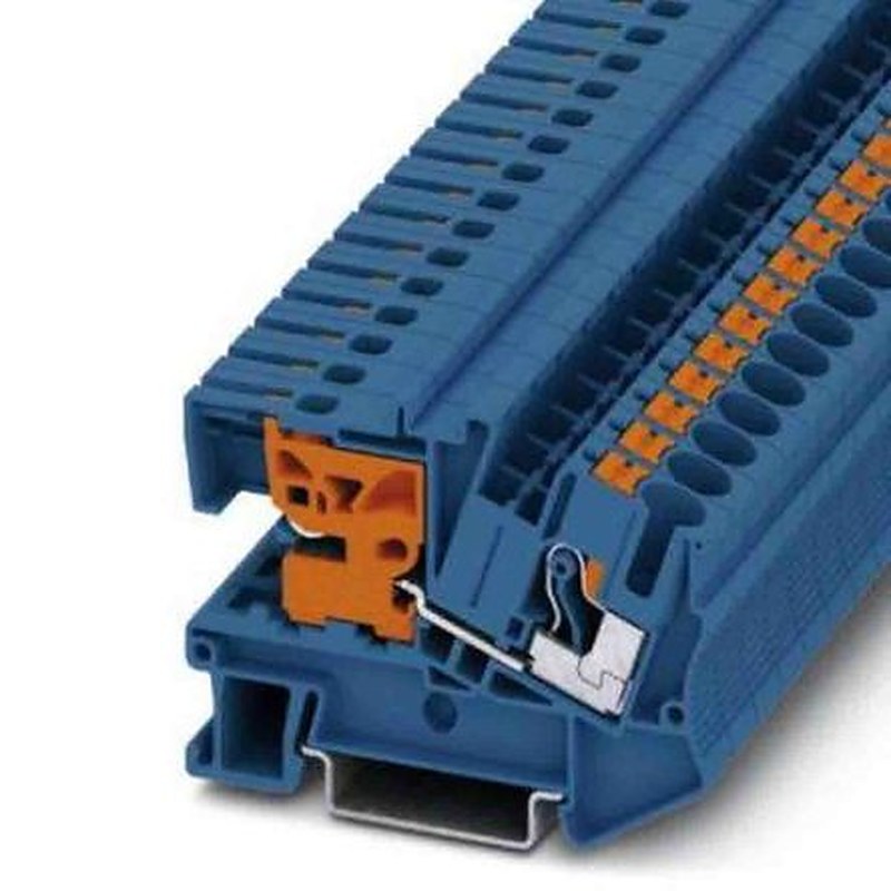 Phoenix Contact 3213967 PTN Series Disconnect Terminal Block Blue, 0.5mm², 10 mm², 1-Level, Push-in