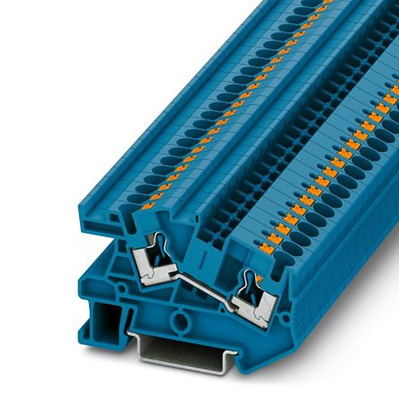 Phoenix Contact 3213971 PTI 4 BU Series Terminal Block Blue, 4mm², 1-Level