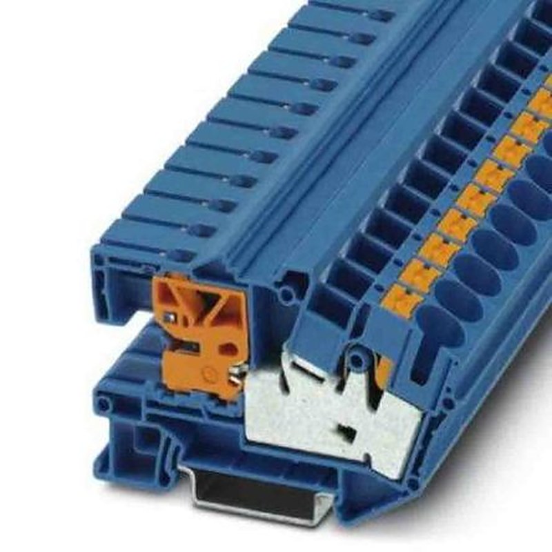 Phoenix Contact 3214025 PTN Series Disconnect Terminal Block Blue, 0.5mm², 16 mm², 1-Level, Push-in