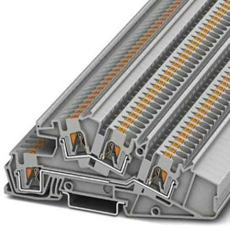 Phoenix Contact 3214052 PTI Series DIN Rail Terminal Block Grey, 0.2mm², 6 mm², 3-Level, Push-in