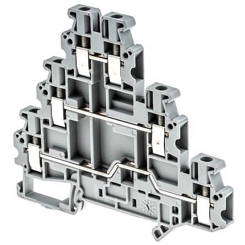 Phoenix Contact 3214259 UT 2.5-3L Series Multi Level Terminal Block Grey, 3-Level, Screw